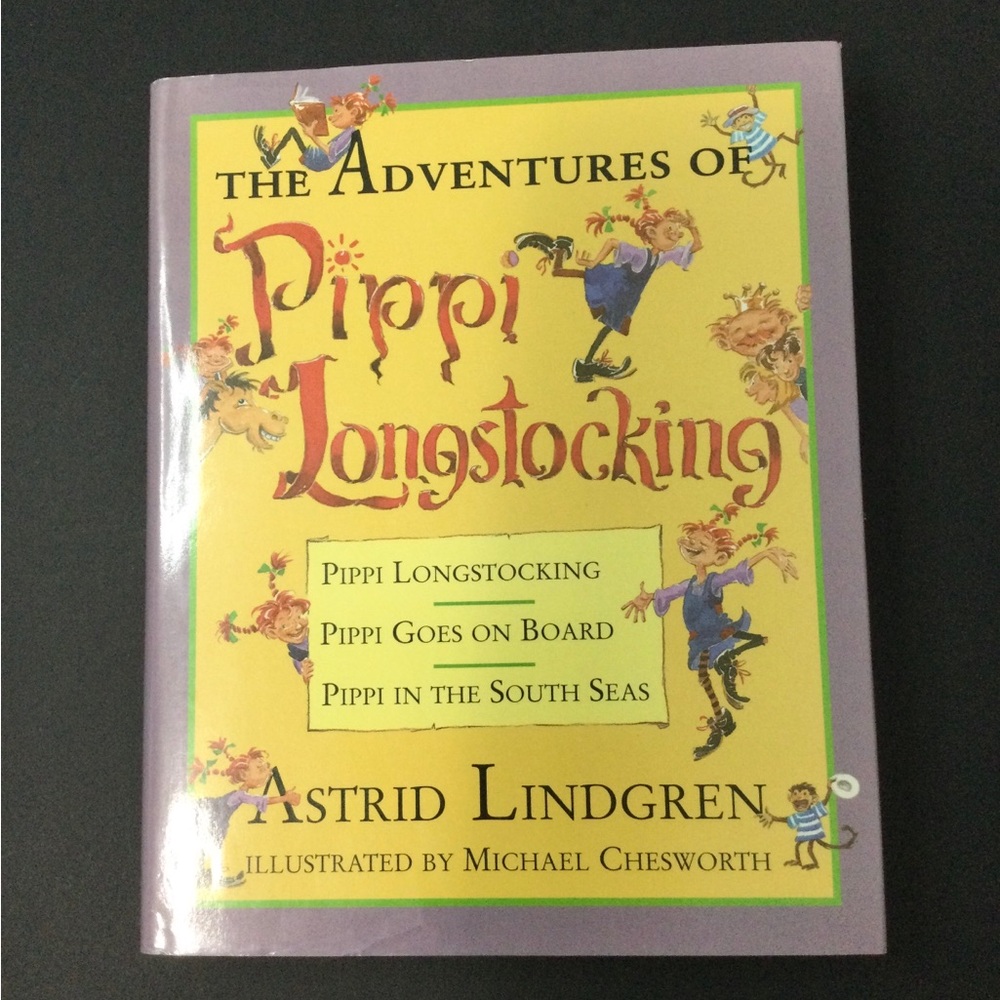 1997 The Adventures of Pippi Longstocking by Astrid Lindgren Hardcover Book